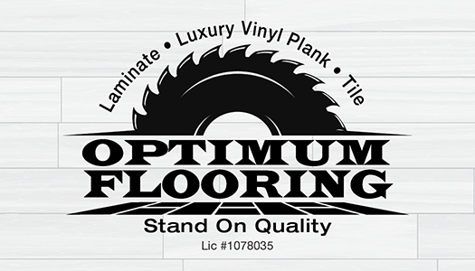 front of Optimum Flooring's Card
